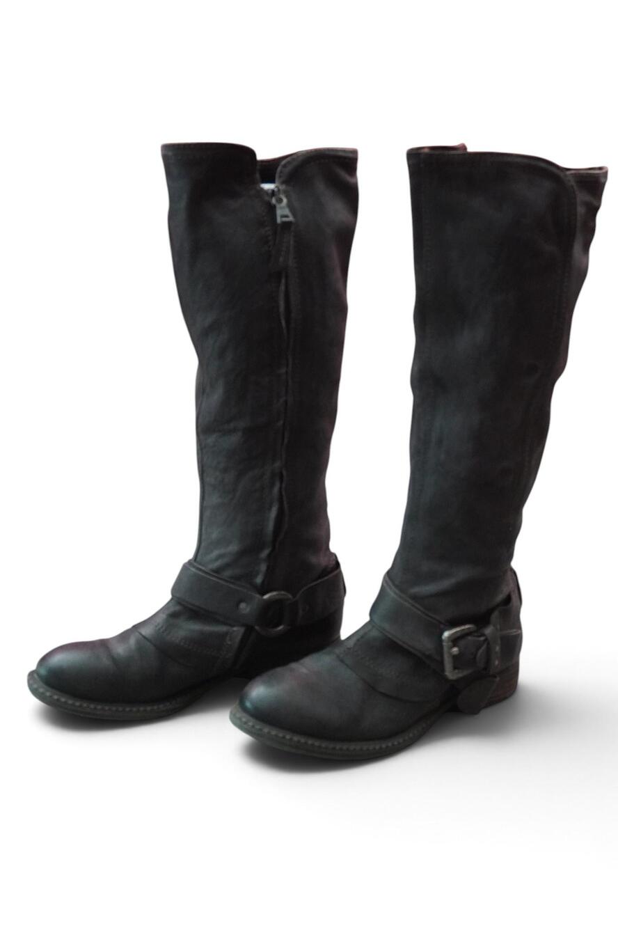 A.S.98 Airstep Knee High Leather Boots Women's Sz 9.5 (EU 40) Harness Buckle